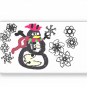 Sticker Snowman winter  (Recto)