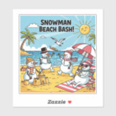 Sticker Snowmen Beach Bash (Feuille)
