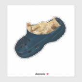 Sticker "Snug as a Bug : The Kitten's Croc Nap" (Feuille)