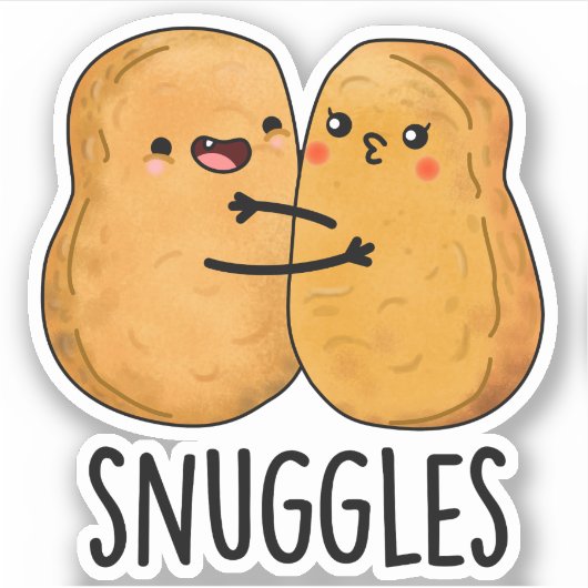 Sticker Snuggys Drôle Nugget Couple Pun (Devant)