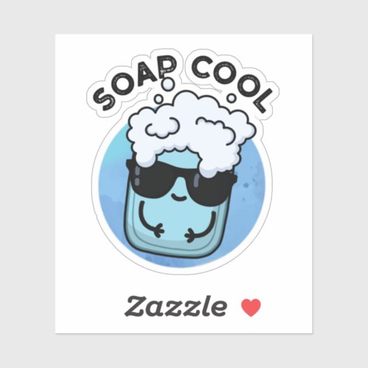Sticker Soap Cool Funny Soap Pun (Feuille)