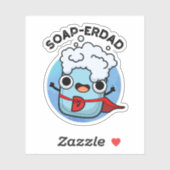 Sticker Soap-erdad Drôle savon Papa Pun (Feuille)