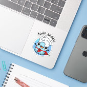 Sticker Soap-erdad Drôle savon Papa Pun (Ordinateur portable avec iPhone)