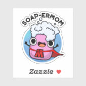 Sticker Soap-ermaman Drôle savon Maman Pun (Feuille)