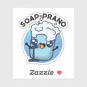 Sticker Soap-prano Funny Soprano Soprano Soap Pun (Feuille)