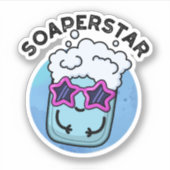 Sticker Soaperstar Funny Superstar Soap Pun (Devant)