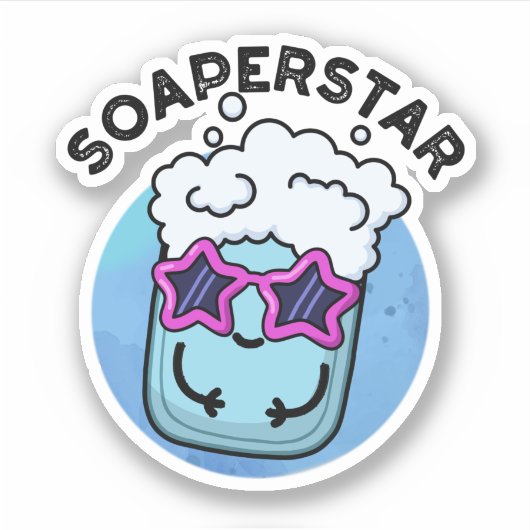 Sticker Soaperstar Funny Superstar Soap Pun (Devant)