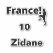 Sticker Soccer France, personnalisable (Devant)