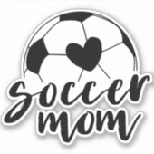 Sticker Soccer Maman Boule de Coeur - GraphicLoveShop (Devant)