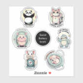 Sticker Social Battery Levels Sheet | Introvert Humor  (Feuille)