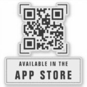 Sticker Société commerciale | Code QR de téléchargement d' (Devant)