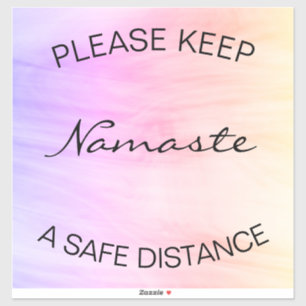 Sticker socle Distances sociales Pastel