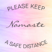 Sticker socle Distances sociales Pastel (Devant)