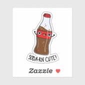 Sticker Soda-rn Cute Funny Soda Pun (Feuille)