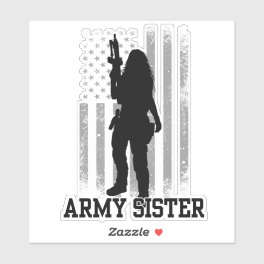 Sticker Soeur de l'armée (Feuille)