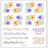 Sticker Soeur Inlaw et amis Souhaits d'anniversaire (Feuille)