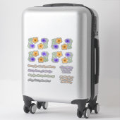 Sticker Soeur Inlaw et amis Souhaits d'anniversaire (Sur valise)
