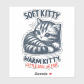 Sticker Soft Kitty (Feuille)