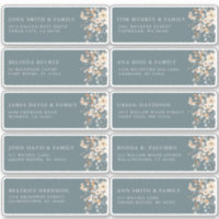 Soft Muet Tone Terme Floral Nom de l'invité Adress