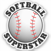 Sticker Softball Superstar Sports (Recto)