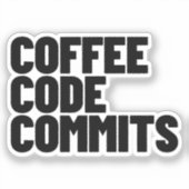 Sticker Software Engineer Life - Coffee Code Commits Devel (Recto)