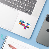 Sticker SoHo (Ordinateur portable avec iPhone)