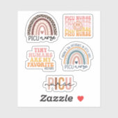 Sticker Soins intensifs pédiatriques, Pack infirmière PICU (Feuille)