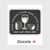 Sticker Soirée au vin et au fromage (Feuille)