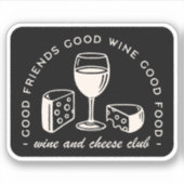 Sticker Soirée au vin et au fromage (Devant)