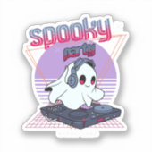 Sticker Soirée Halloween effrayante (Recto)