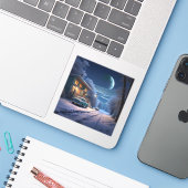 Sticker Soirée magique (Ordinateur portable avec iPhone)