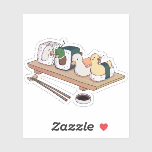 Sticker Soirée sushi ! (Feuille)