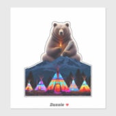 Sticker Sois protégé par ma famille. (Feuille)