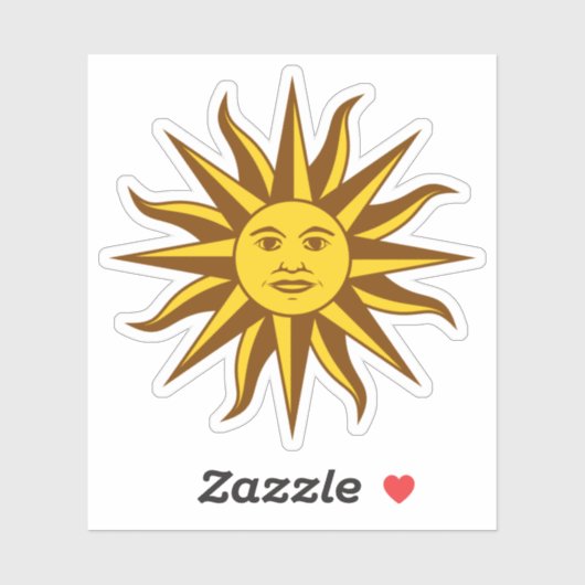 Sticker Sol de Mayo - URUGUAY (Feuille)