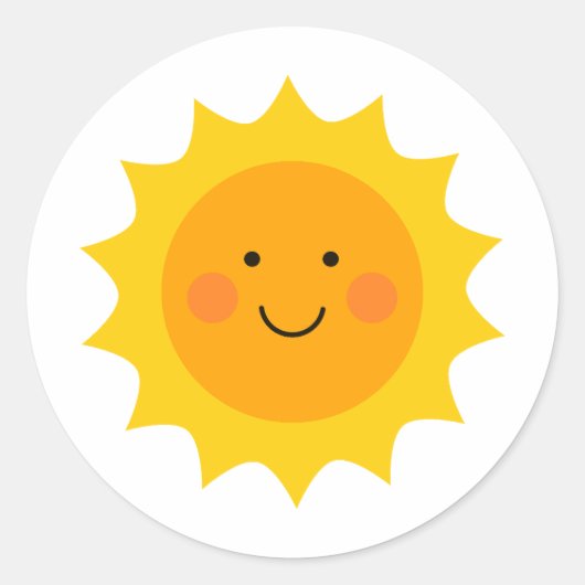 Sticker solaire mignon et souriant (Devant)