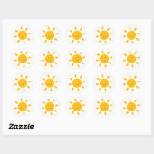 Sticker solaire mignon et souriant (Feuille)