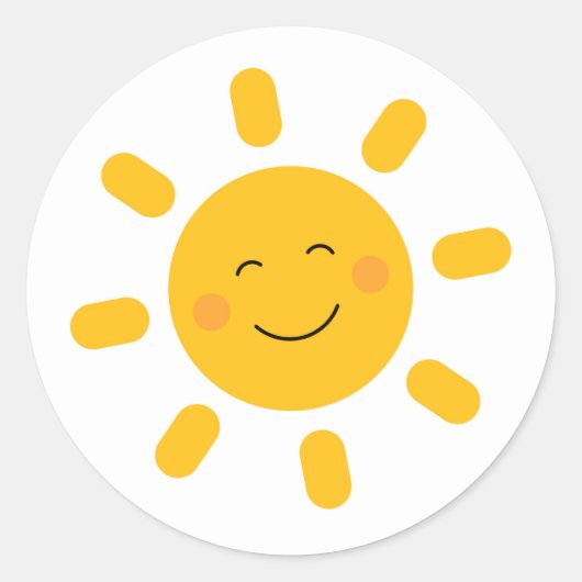 Sticker solaire mignon et souriant (Devant)