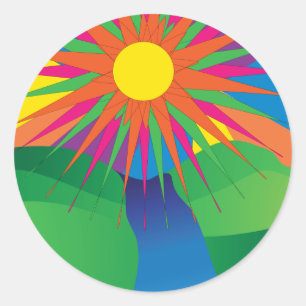 Sticker solaire psychédélique