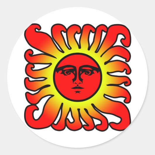 Sticker solaire rouge brillant (Devant)