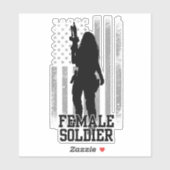 Sticker Soldat féminin (Feuille)