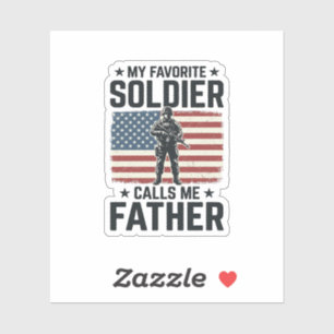 Sticker Soldat Patriotique Père Chemise Vintage Vector Des