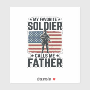 Sticker Soldat Patriotique Père Chemise Vintage Vector Des