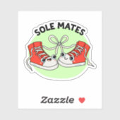 Sticker Sole Mates Funny Chaussure Pun (Feuille)