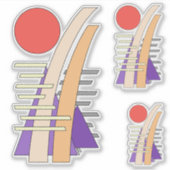 Sticker Soleil abstrait, ombres, reflets et structures (Devant)