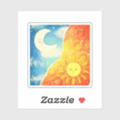 Sticker Soleil Calme Et Lune (Feuille)