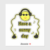 Sticker soleil cool (Feuille)