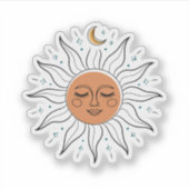 Sticker Soleil couché et Vinyl Lune (Devant)