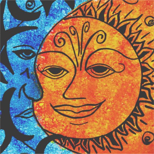 Sticker Soleil et Lune (Devant)