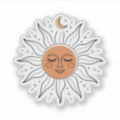 Sticker Soleil et Lune Dormants Vinyle (Devant)