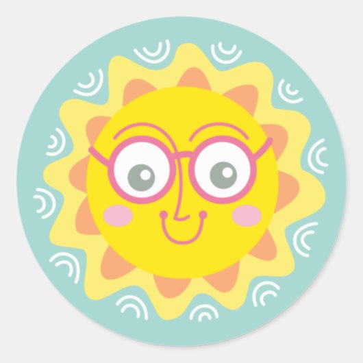 Sticker soleil été mignon (Devant)